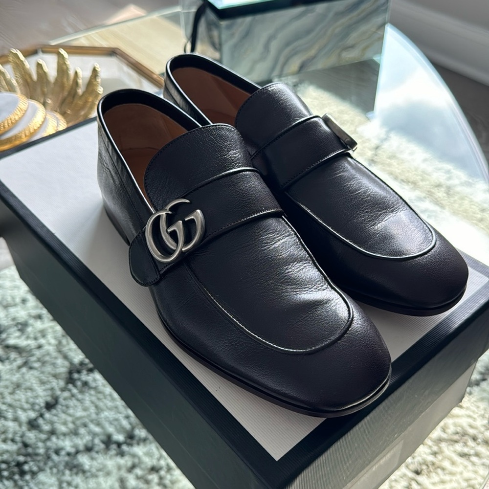 Gucci Dark Brown Cocoa colored Quentin Loafers Brand New